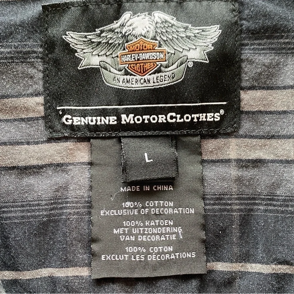 Harley Davidson Inside Passage Ketchikan Alaska Short Sleeve Button Down Shirt